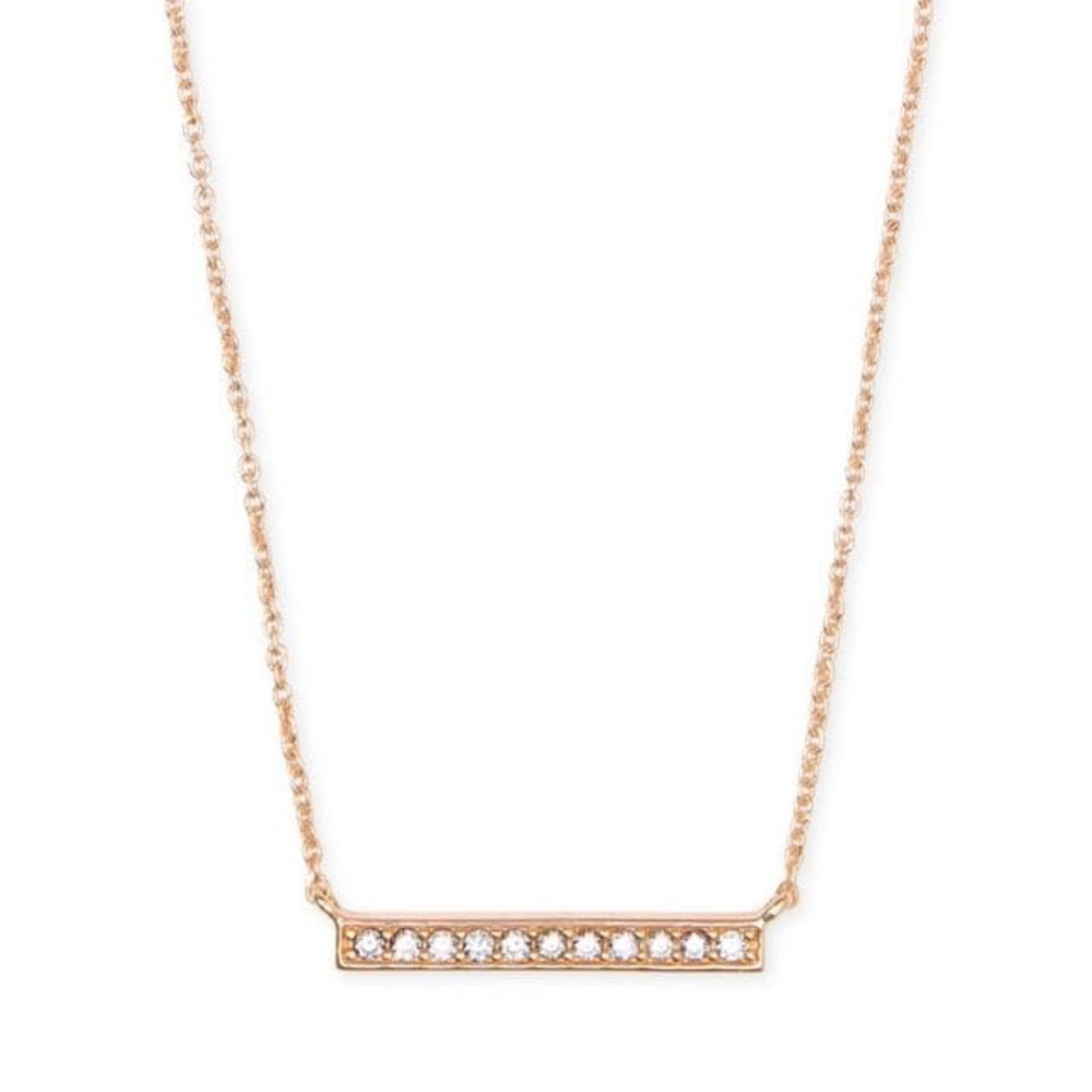 NWT | Kendra Scott | Addison | 14k Rose Gold Plated Brass | Cubic Zirconia | 18”